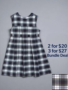 Becky Thatcher School Uniform Jumper Dress Plaid 8B Girls Size 7